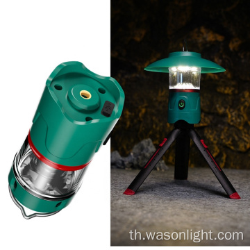 Wason ใหม่มาถึงมัลติฟังก์ชั่นพกพากลางแจ้งกันน้ำแคมป์ปิ้งไฟ LED ไฟ LED USB-C โคมไฟ LED แขวนแบบชาร์จไฟได้พร้อมขาตั้ง